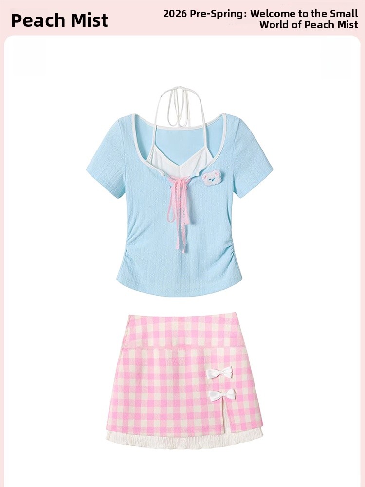 Home Office For Two - Sweet Dopaamine Women's Summer Short Sleeve