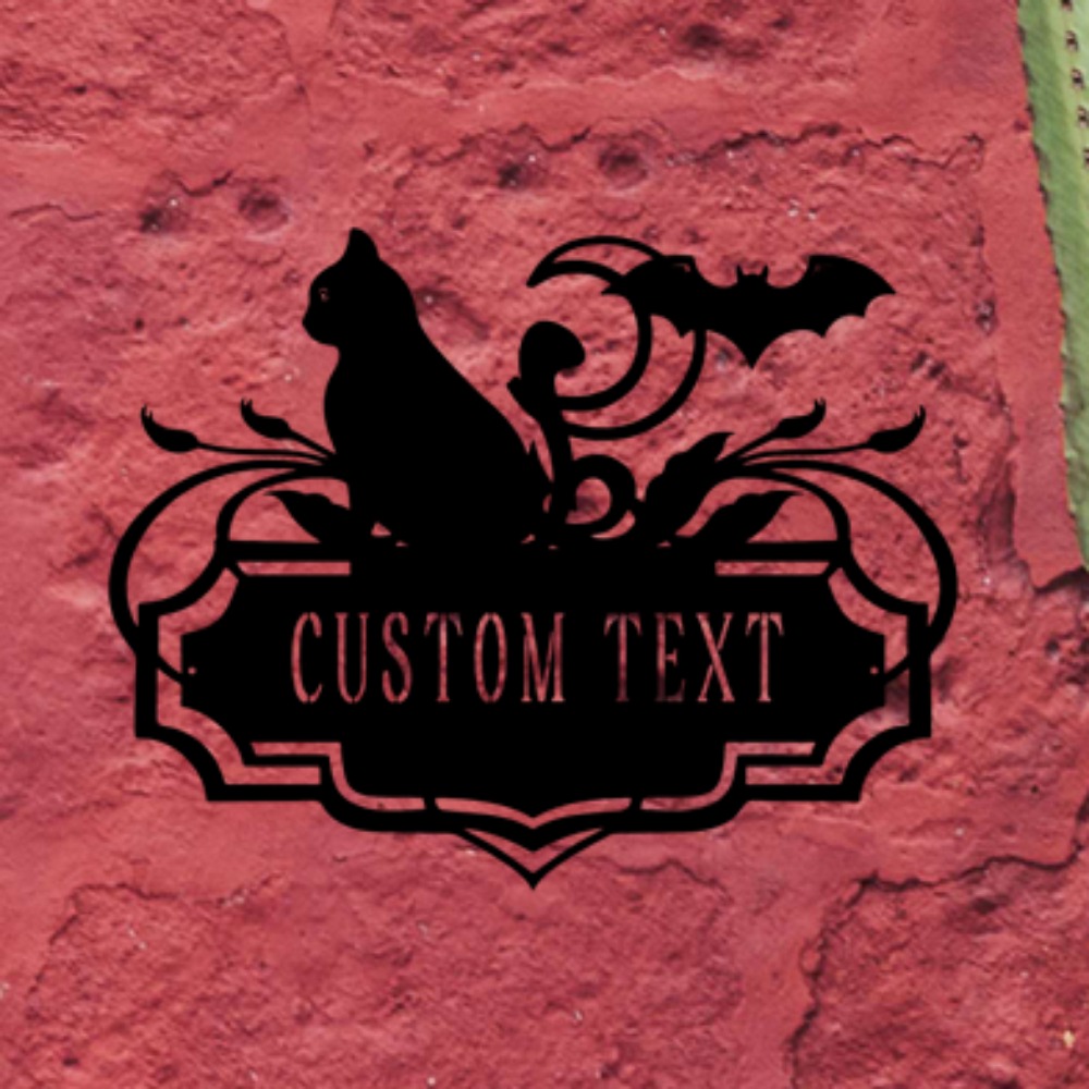 Address Home Office - Spooky Distinctive Custom Halloween Metal Address