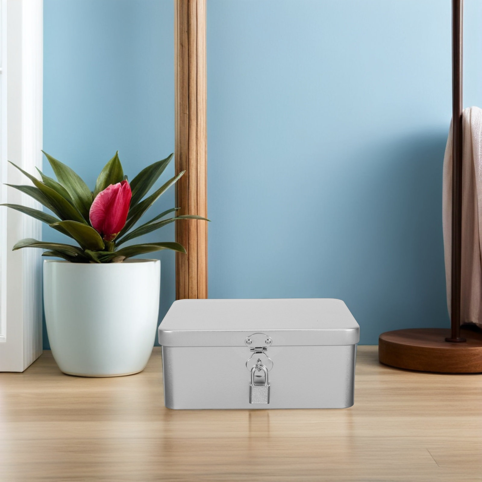 Home Office Industrial Design - Tinplate Box Small Metal Storage Container
