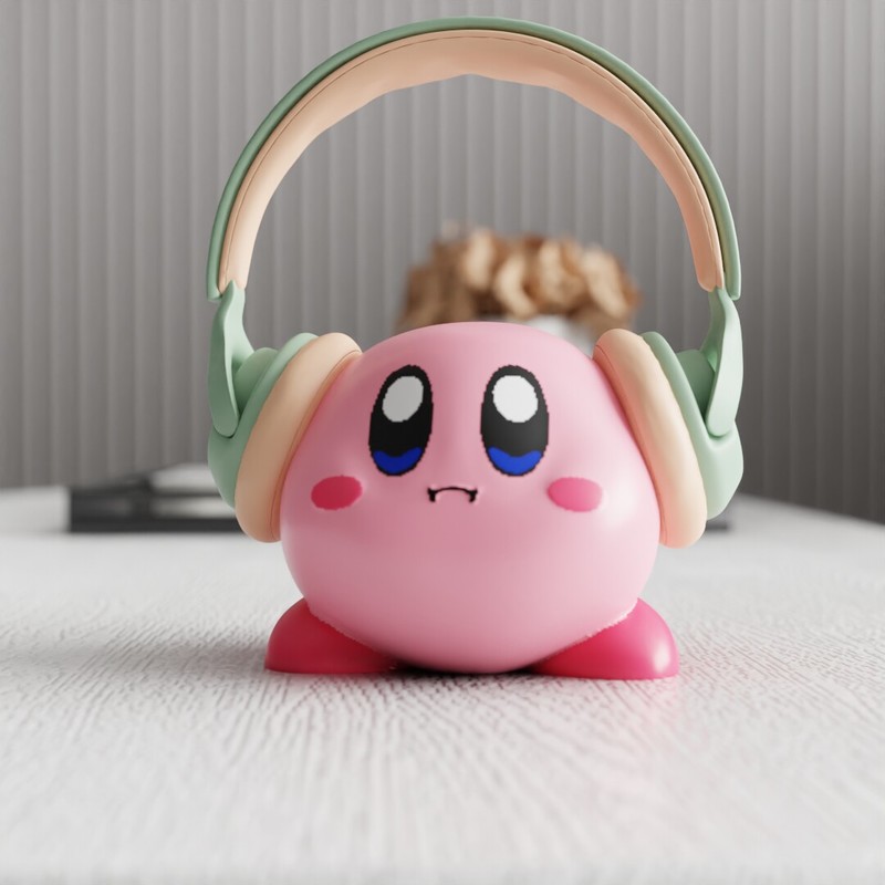 Home Office Headset - MSKA Headphone Stand Kirby Cute Cartoon