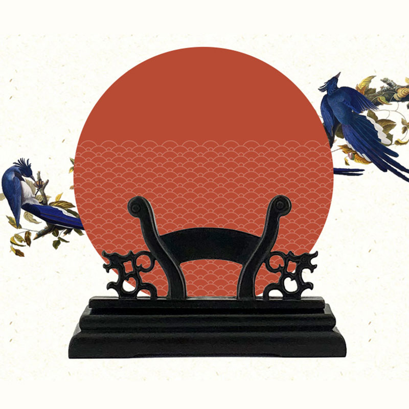 Home Office Work Table - Vintage Art Style Folding Fan Stand