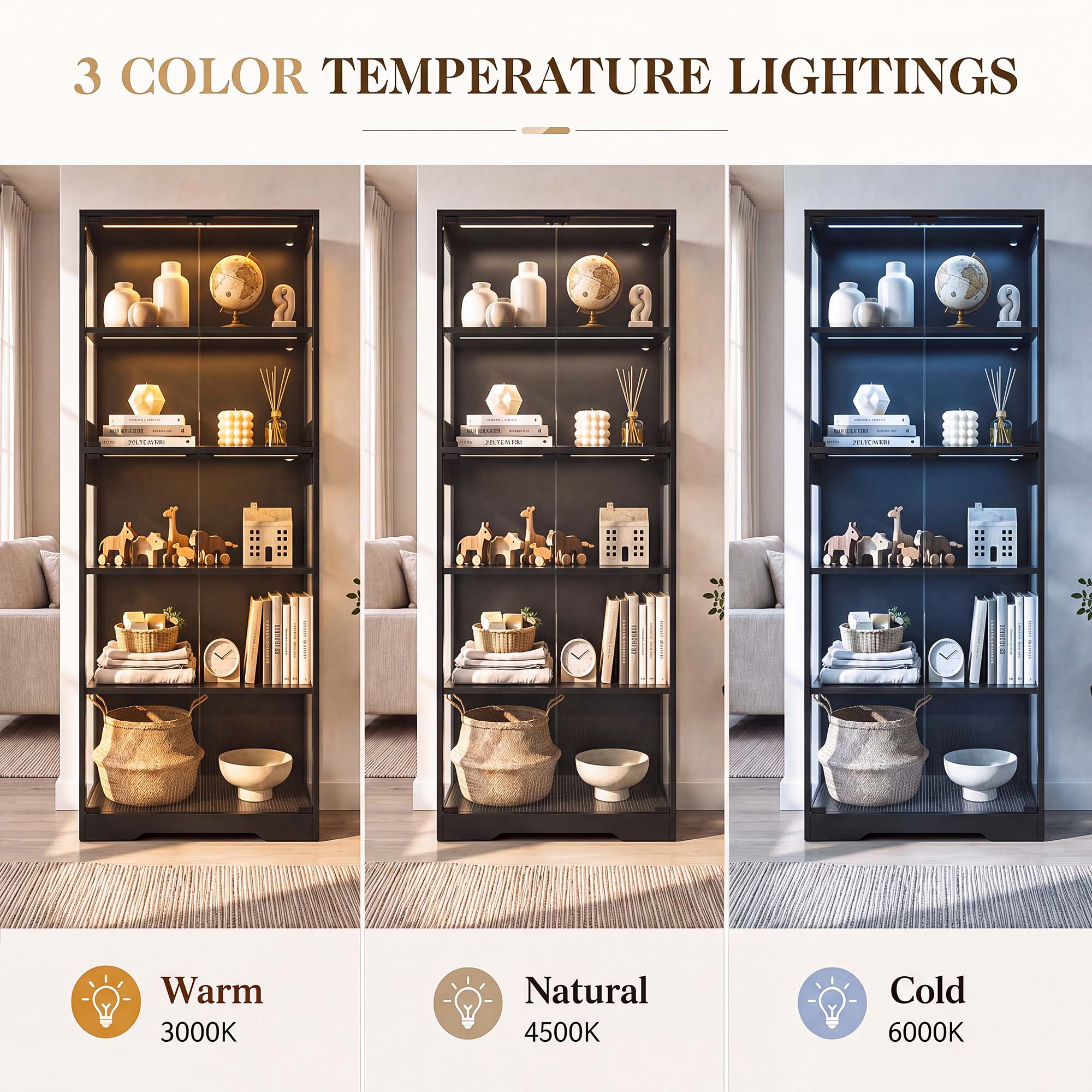 TCGBKAF 5‑Tier Display Cabinet - Home Office Inspiration 评论和价格