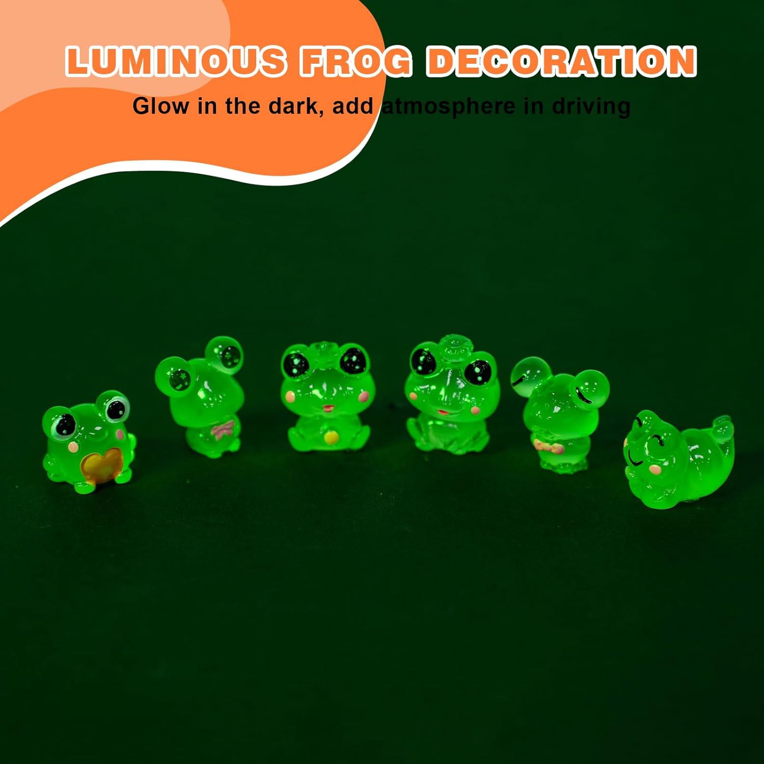 6PCS Fun Luminous Frog Car Das - Home Office With View 评论和价格