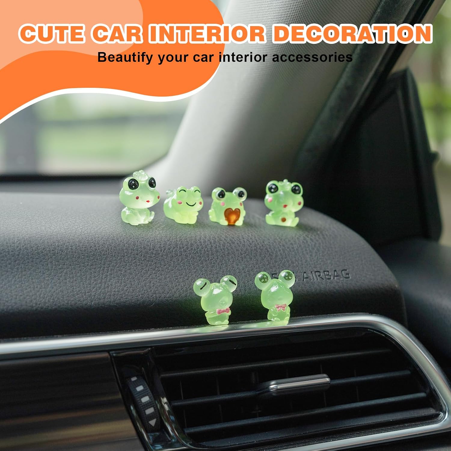 6PCS Fun Luminous Frog Car Das - Home Office With View 评论和价格