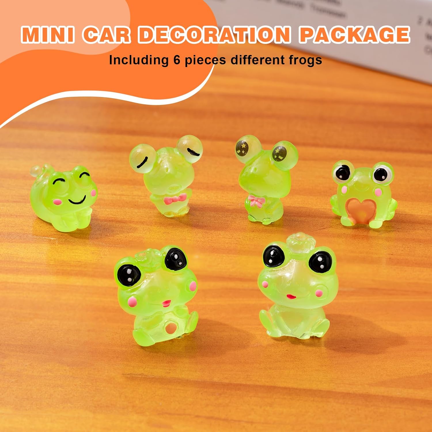 6PCS Fun Luminous Frog Car Das - Home Office With View 评论和价格