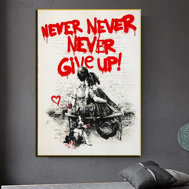 Banksy Graffiti Wall Art, Neve - Home Office Inspiration 评论和价格