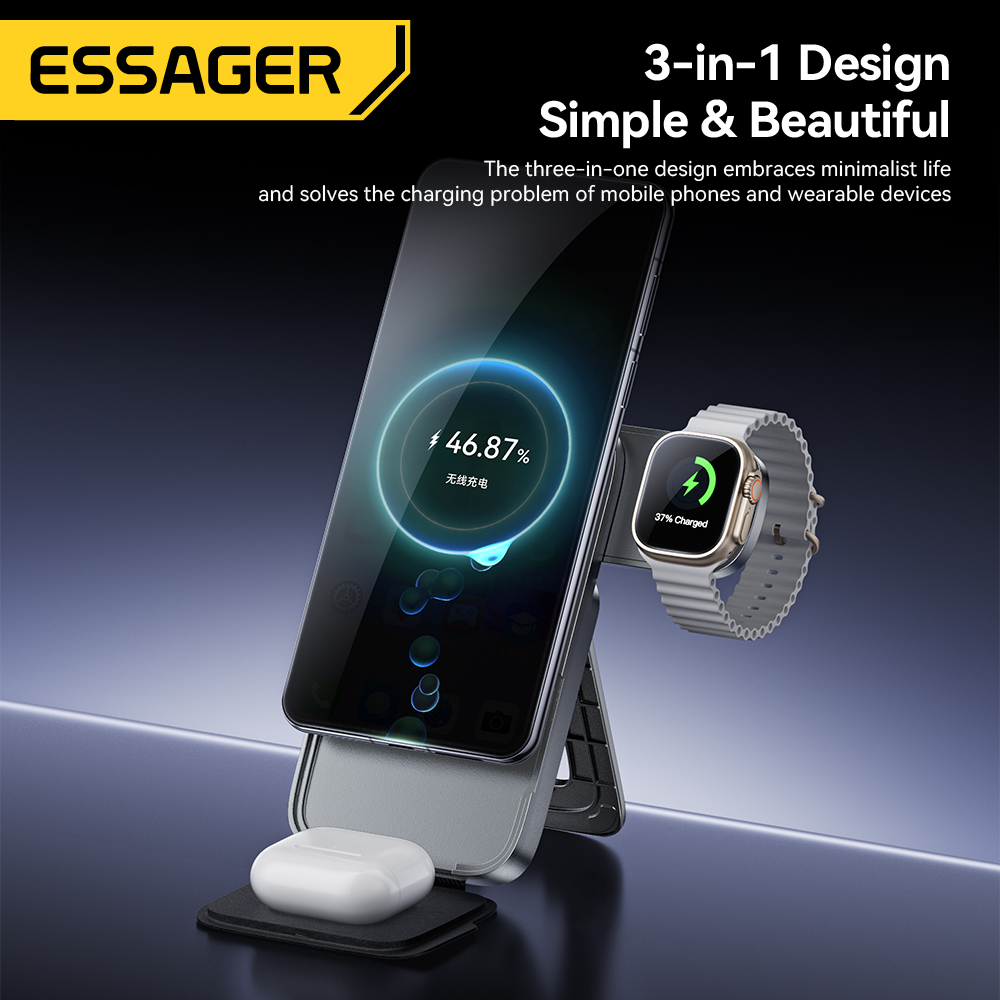 Essager 3-in-1 Portable Foldin - Desk Charging Station 评论和价格