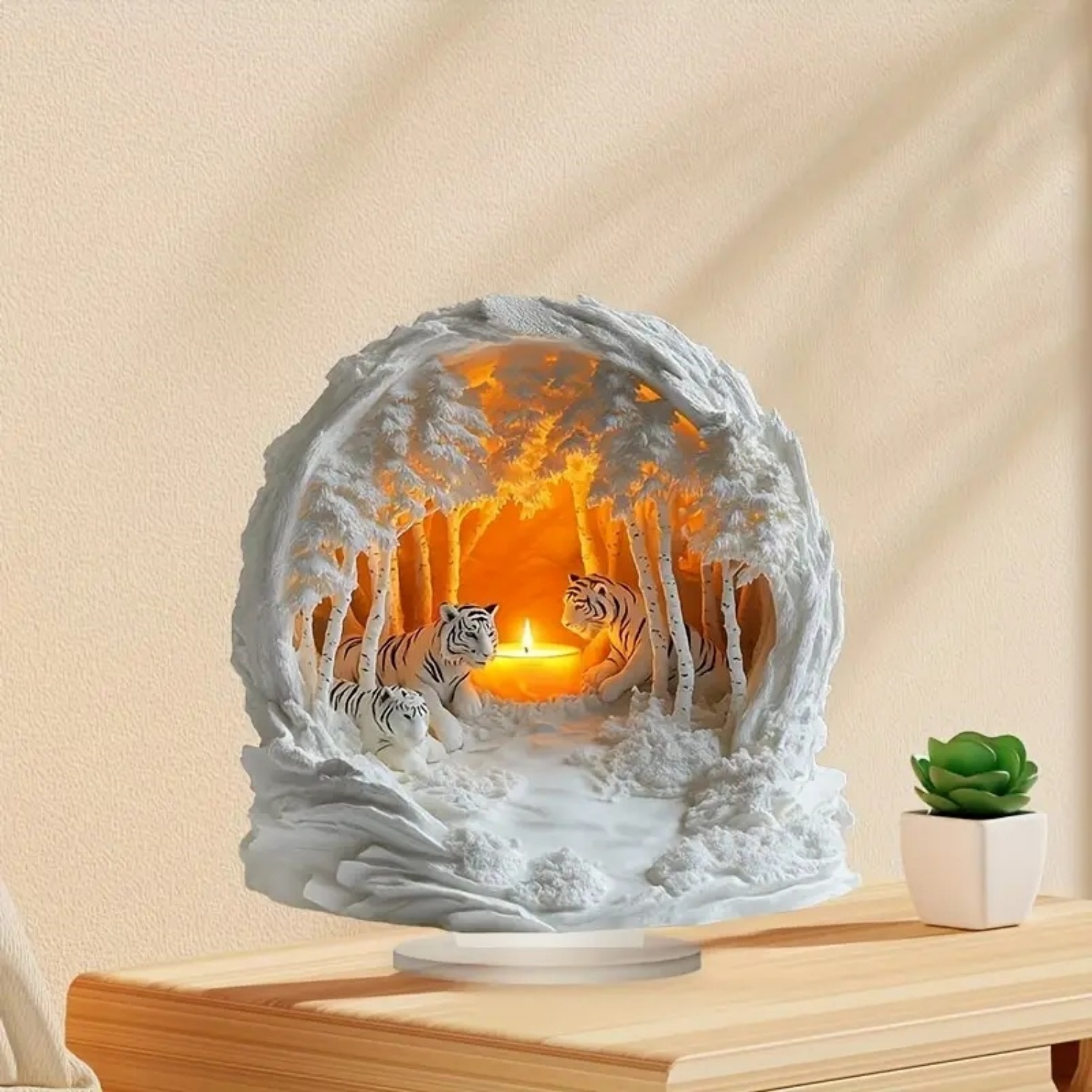 Two Tigers Statue,2D Flat Anim - Home Office For Two 评论和价格