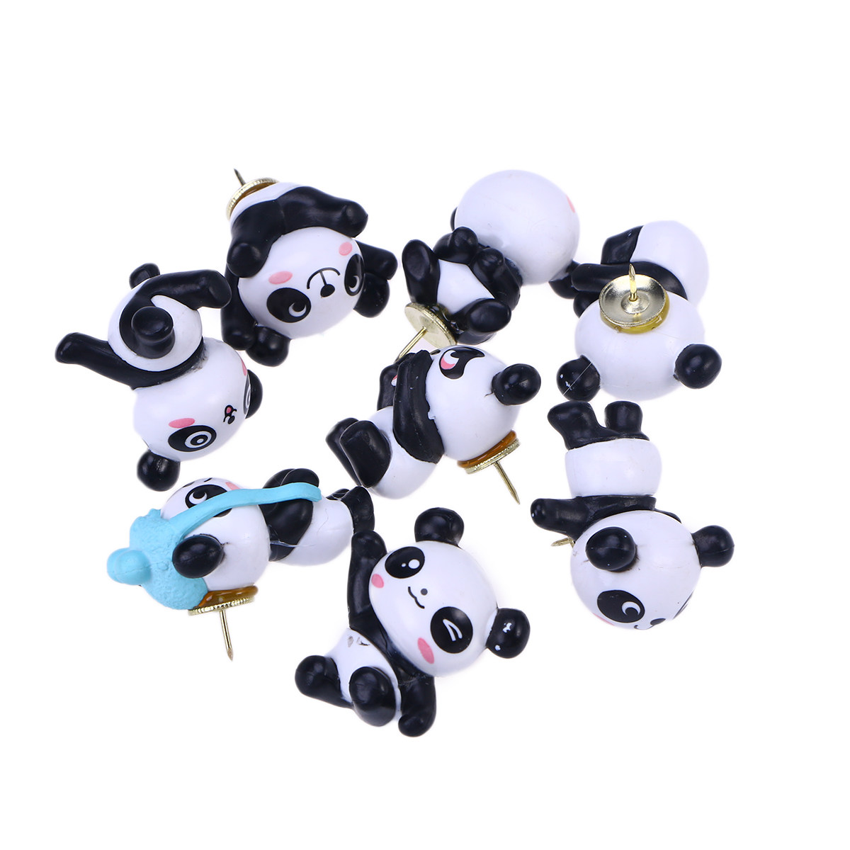 8 pcs Cute Panda Plastic Thumb - Address Home Office 评论和价格