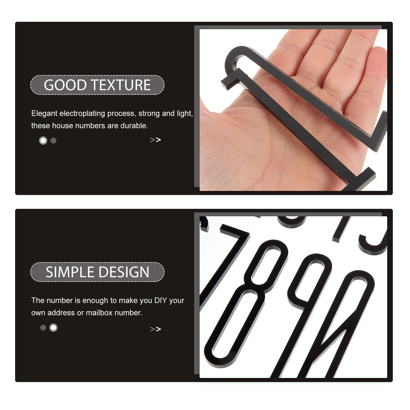 10Pcs Numbers 3D Raised Design - Address Home Office 评论和价格