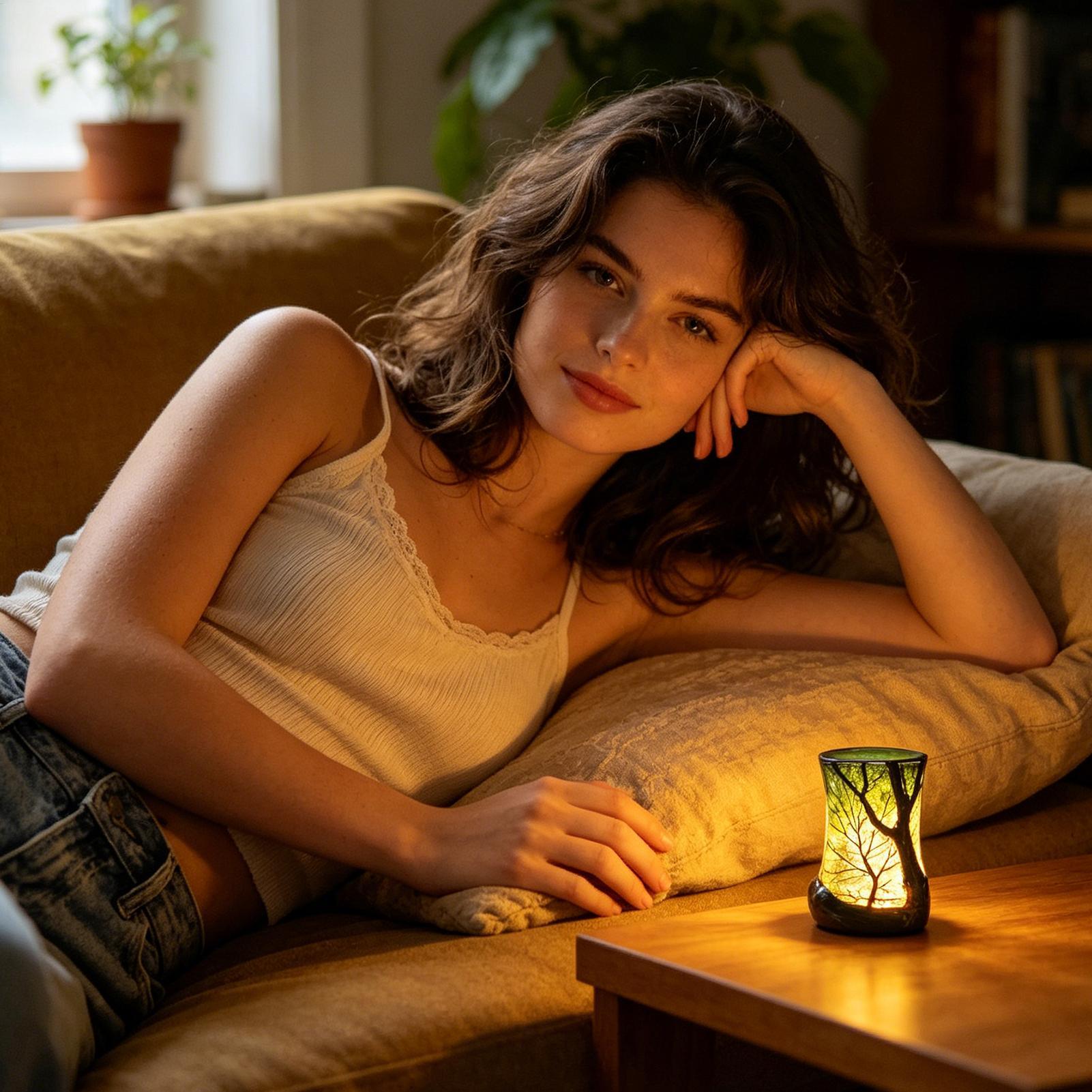 Bedside Table Lamp Forest Nigh - Home Office Inspiration 评论和价格
