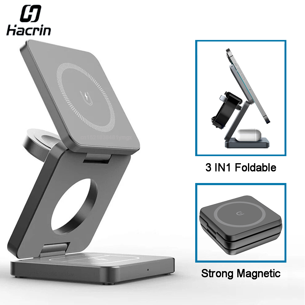 Wireless Charger 3 in 1 Foldab - Desk Charging Station 评论和价格