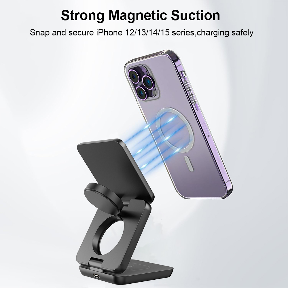 Wireless Charger 3 in 1 Foldab - Desk Charging Station 评论和价格