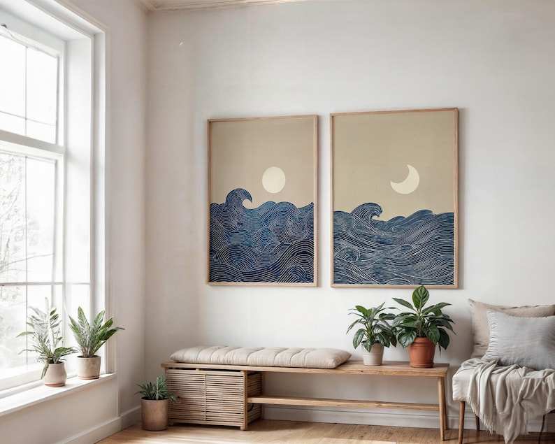 2pcs Japandi Minimalist Moon C - Home Office For Two 评论和价格