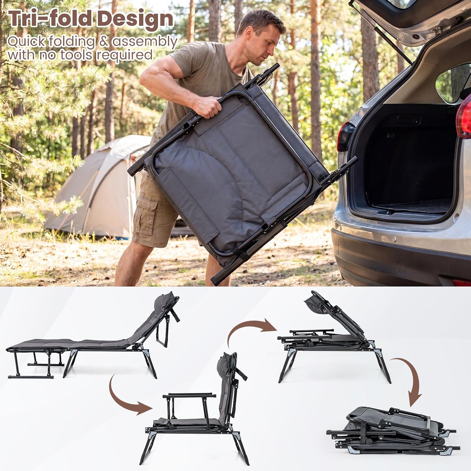 Folding Patio Lounge Chair Set - Home Office Headset 评论和价格