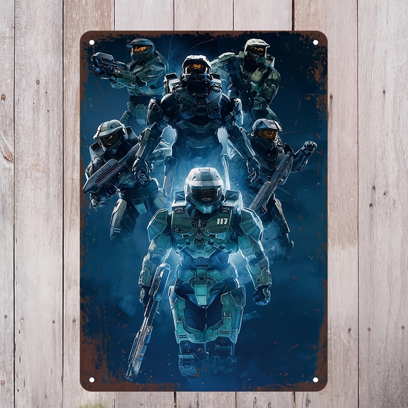 Halo-Inspired Metal Wall Art S - Home Office Inspiration 评论和价格