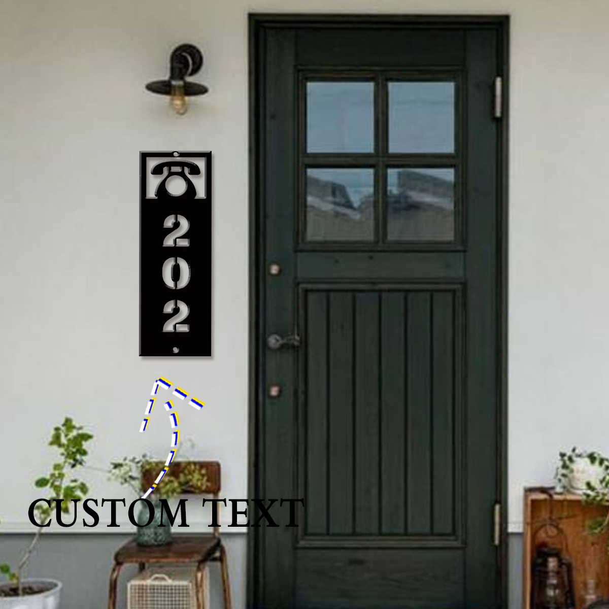 1Pc Custom modern Metal Street - Address Home Office 评论和价格