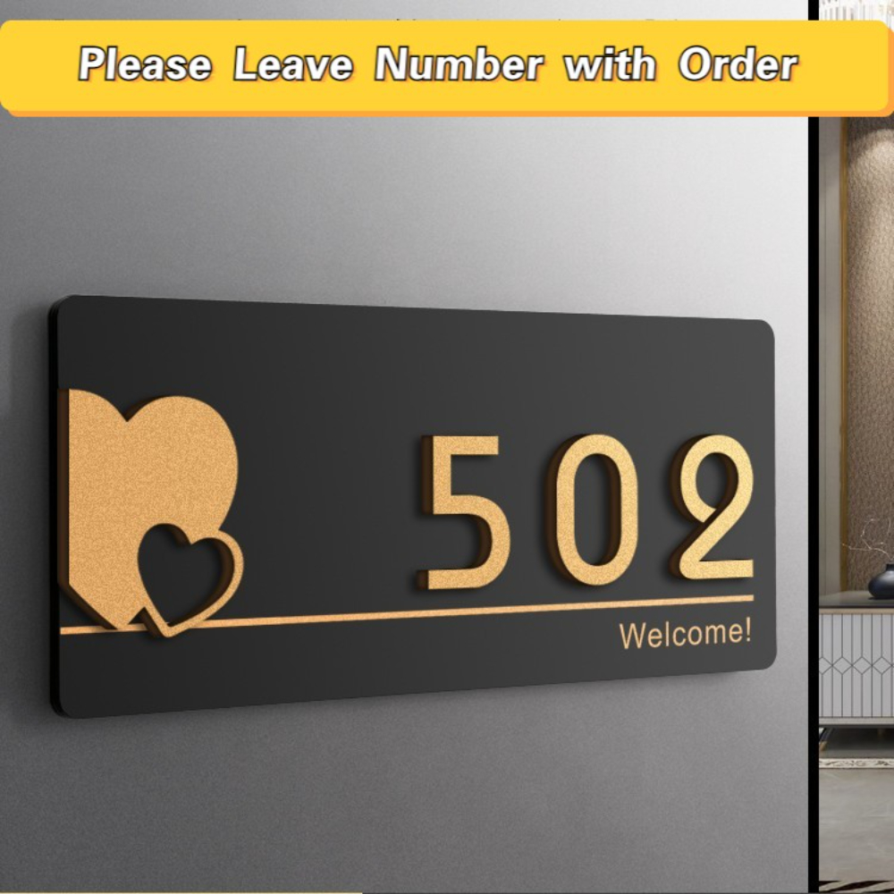 Acrylic Modern Door Plates Sho - Address Home Office 评论和价格