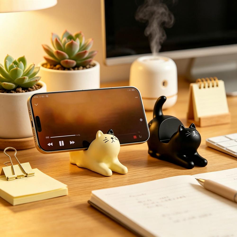 Weighted Phone Stand Cute Cat  - Home Office With View 评论和价格