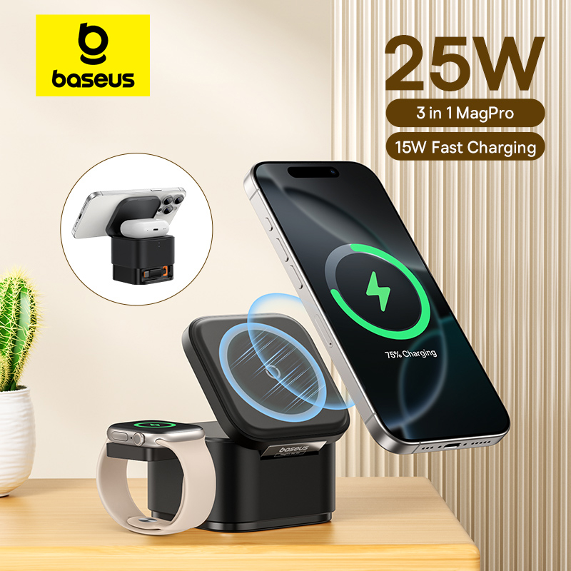 Baseus 3 in 1 Magnetic Wireles - Desk Charging Station 评论和价格