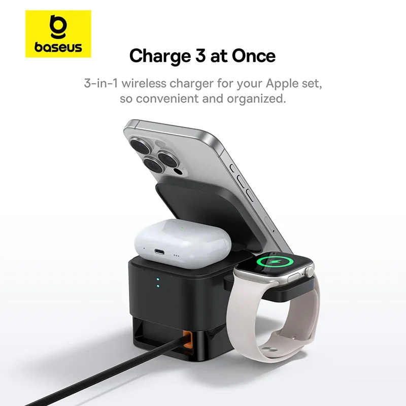 Baseus 3 in 1 Magnetic Wireles - Desk Charging Station 评论和价格