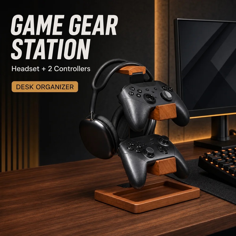 Wooden Headphone Stand Gaming  - Home Office Headset 评论和价格