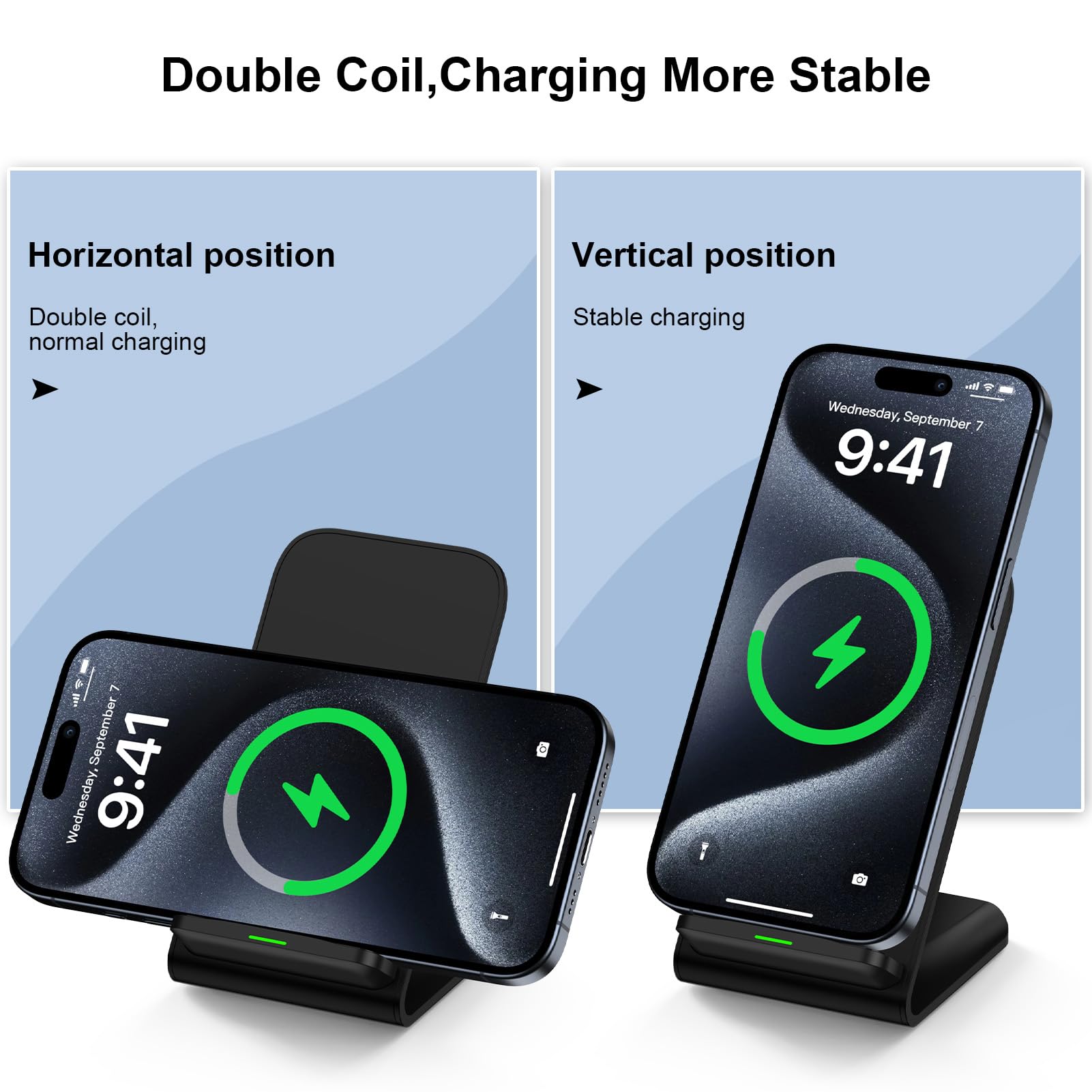 15W Wireless Charger Phone Hol - Desk Charging Station 评论和价格