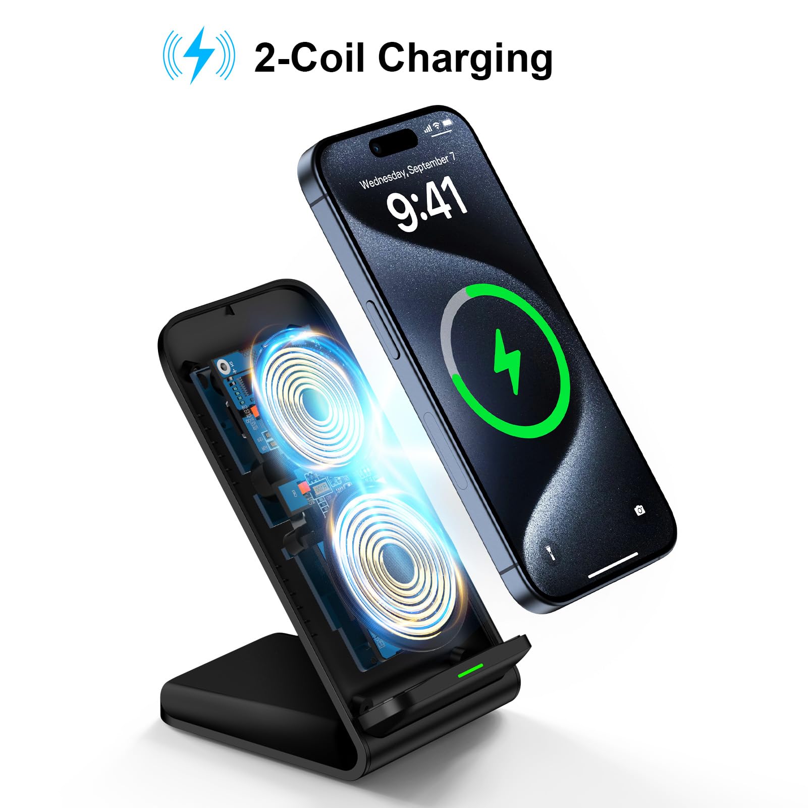 15W Wireless Charger Phone Hol - Desk Charging Station 评论和价格