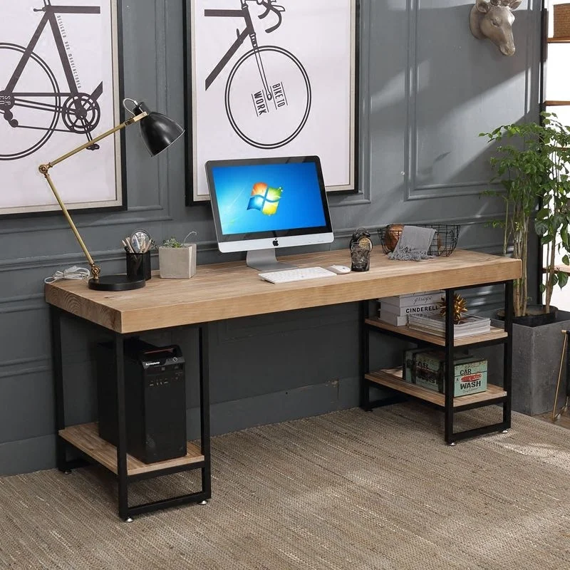 -Wood Single Seat Computer Des - Home Office Industrial Design 评论和价格