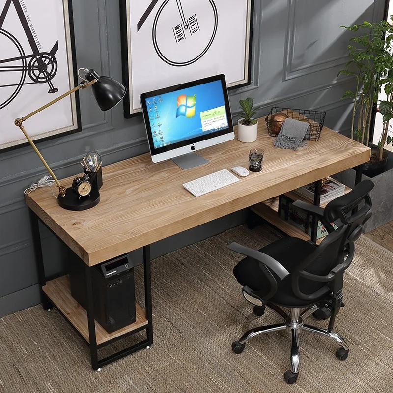 -Wood Single Seat Computer Des - Home Office Industrial Design 评论和价格
