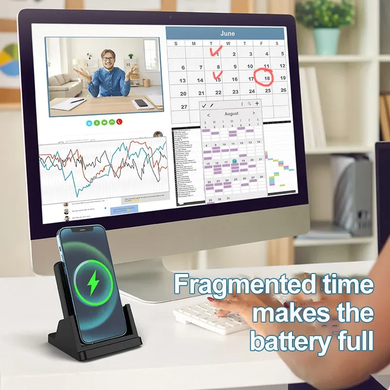 Wireless Charger Pad Stand Des - Desk Charging Station 评论和价格