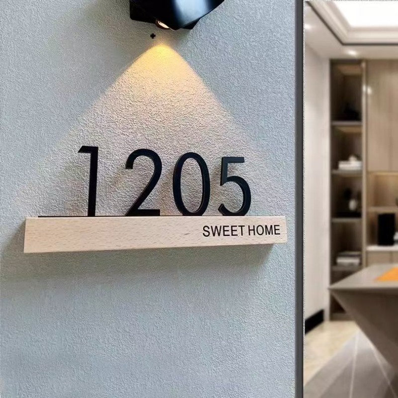 Acrylic Door Plate Shop Sign C - Address Home Office 评论和价格