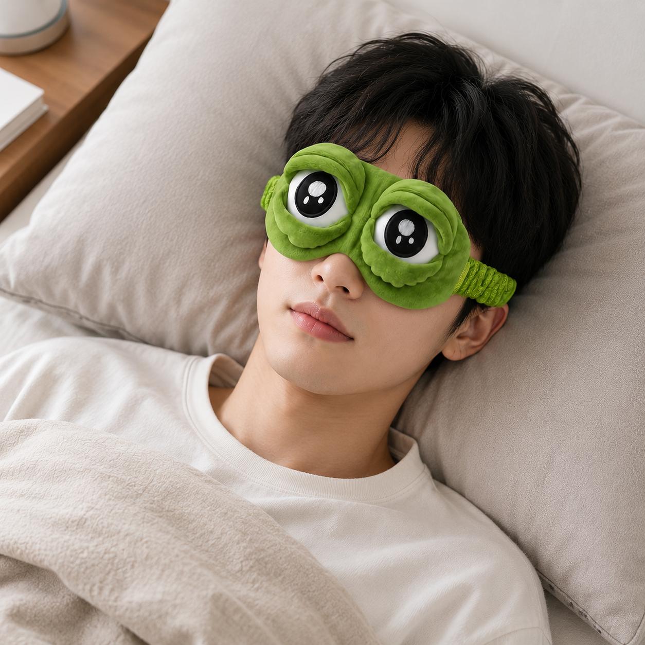 Sleep Eye Mask 3D Cute Frog Fu - Home Office Inspiration 评论和价格