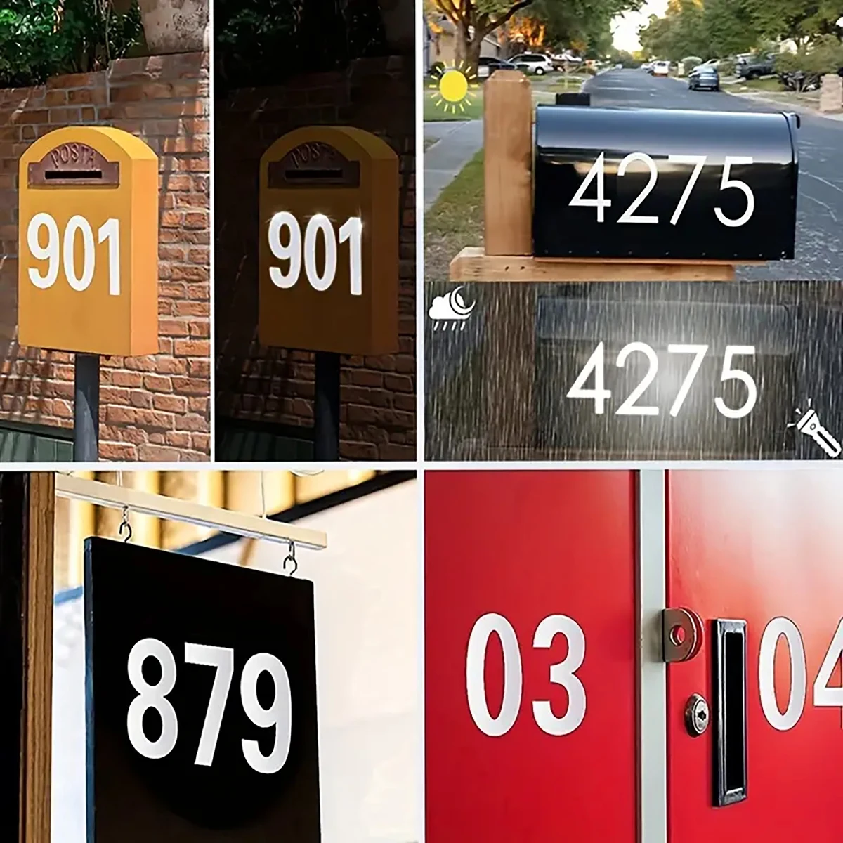 Reflective Digital stickers ma - Address Home Office 评论和价格