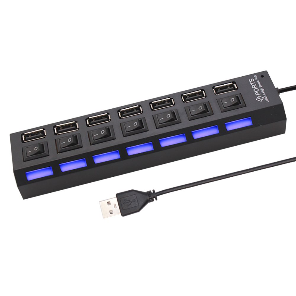 7 Port USB 2.0 Hub Splitter Fo - Home Office Programmer 评论和价格