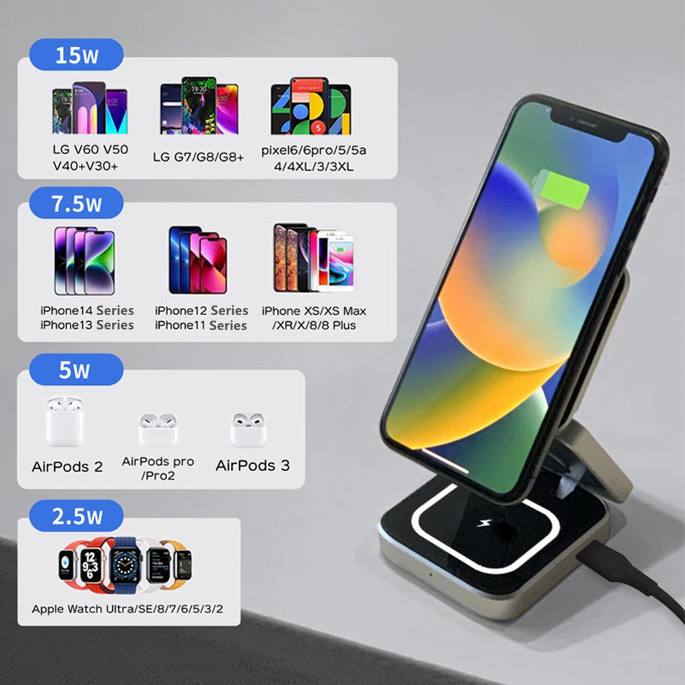 Foldable Magnetic Wireless Cha - Desk Charging Station 评论和价格