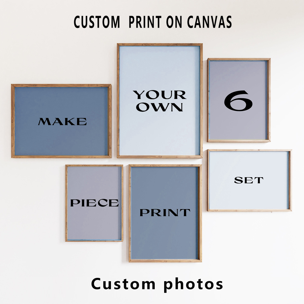 6pcs/set Custom Canvas Prints  - Home Office Photos 评论和价格