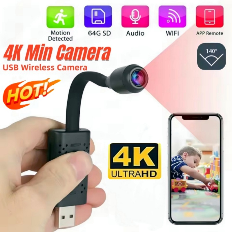 4K Mini USB WiFi Camera Portab - Home Office With View 评论和价格